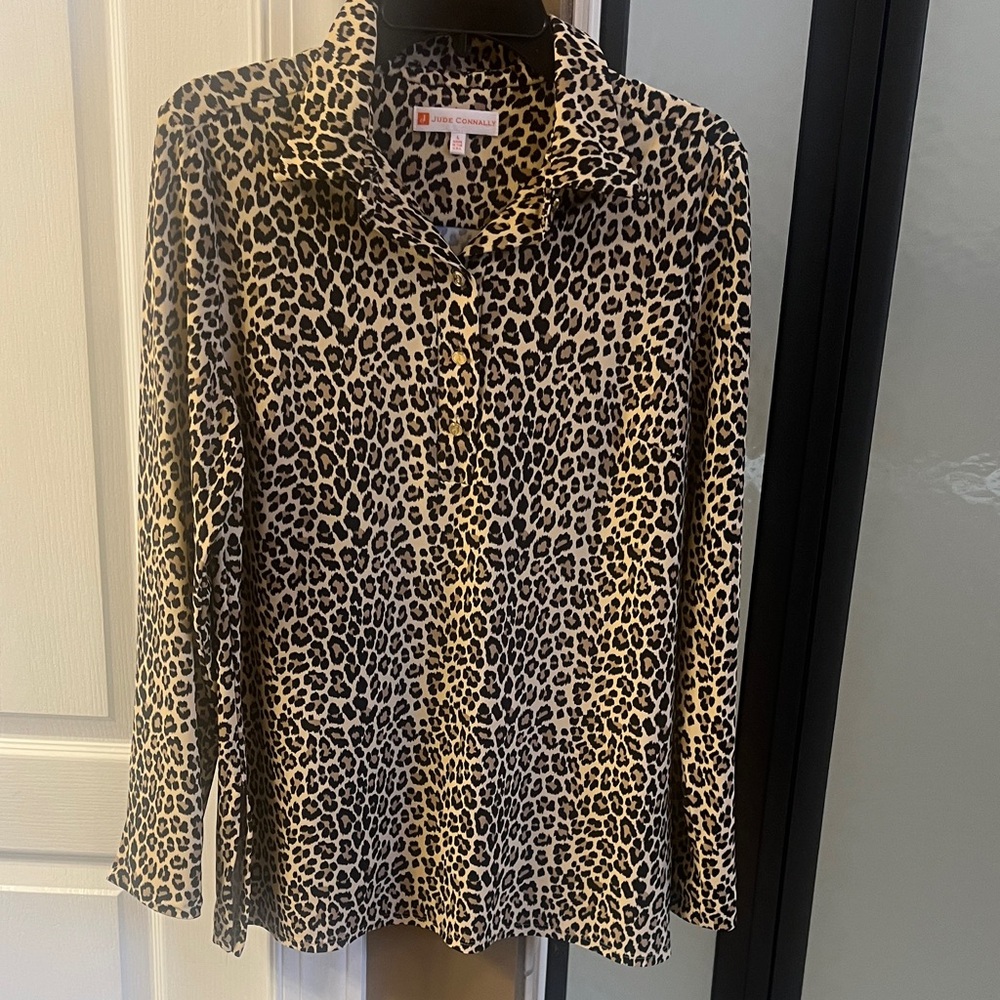 Jude Connally Leopard Print Blouse